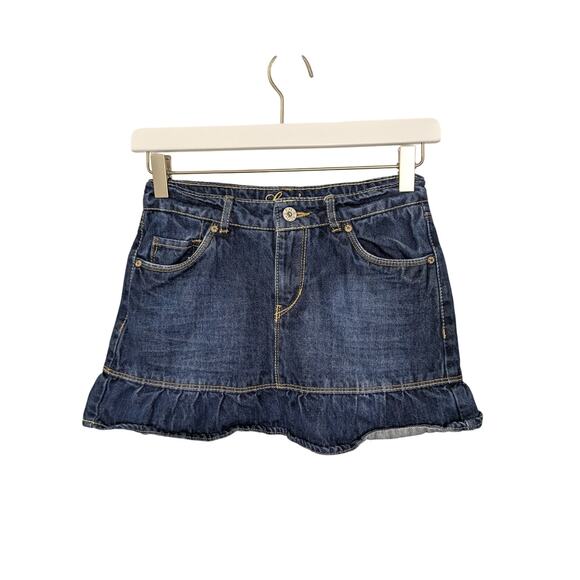 Retro Levis Jean Denim Skort Big Girls Size 12 - Picture 1 of 8